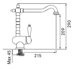 Franke Particolare Old England classic kitchen faucet bronze 115.0028.205