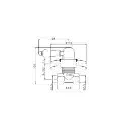 Huber Croisette Built-in Stop Valve Chrome CS00031321