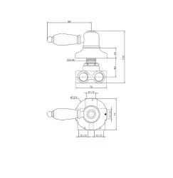 Huber Croisette Diverter valve Chrome 1/2 CS00027021