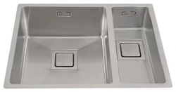 Lorreine 3415VK Exclusive one and a half stainless steel kitchen sink 3415cm flush-mounted undermount and inset 1150178269