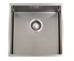 ABK Bingara 40fvi stainless steel sink 40x40cm flush mount, undermount, and top mount BIN40FVI