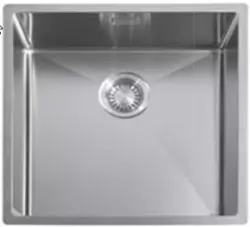 ABK Bingara square stainless steel sink 46x46cm flush mount, undermount, and top mount BIN46FVI