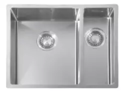 ABK Bingara 1.5 stainless steel sink 34x40+15x40 cm flush-mounted, undermounted, and surface-mounted BIN3415FVI