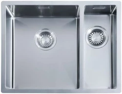 ABK Bingara 1.5 stainless steel sink 34x40+15x40 cm flush-mounted, undermounted, and surface-mounted BIN3415FVI