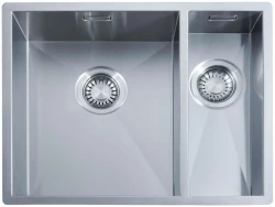 ABK Baronga one and a half 1.5 stainless steel sink 34x40+15x40 cm flush mount, undermount, and top mount BAR3415FVI