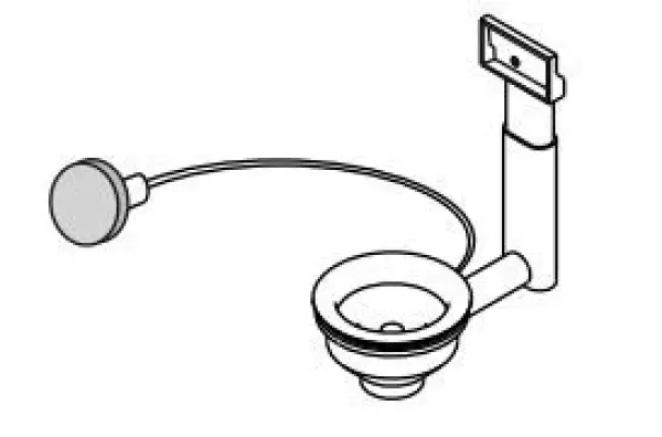 ABK Basket drain with round pull knob waste control WASTERVS