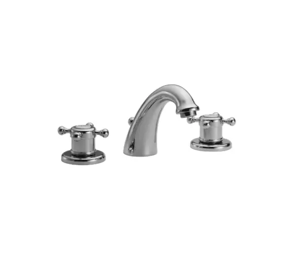 Huber Victorian 3-hole Thermostatic Washbasin Mixer Stainless Steel VTT710102A