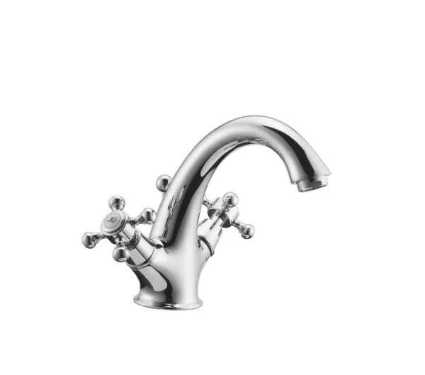 Huber Victorian Washbasin Mixer Stainless Steel VT0005102A