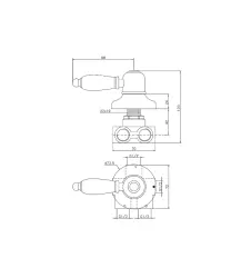 Huber Croisette Diverter valve Bronze CS00027027