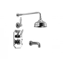 Huber Victorian Thermostatic Built-in Shower Set Chrome-Gold 916.VT01H.CA