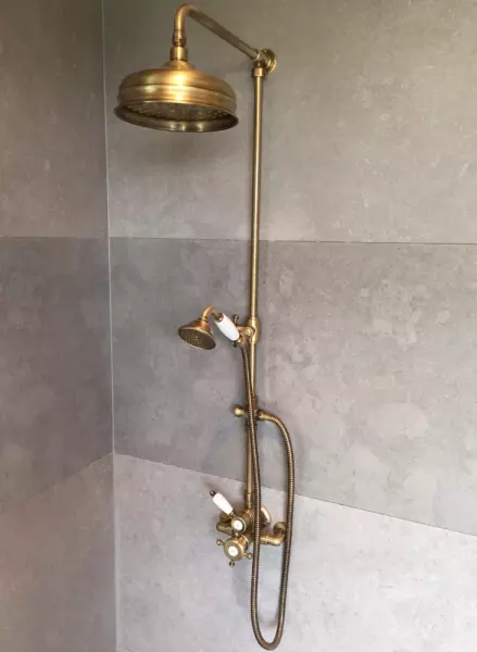 Huber Victorian Thermostatic Shower Set 20cm Bronze 590.VT21H.BA