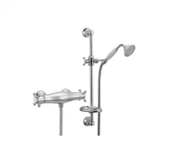 Huber Victorian Thermostatic shower mixer with sliding bar Chrome VTS0101021