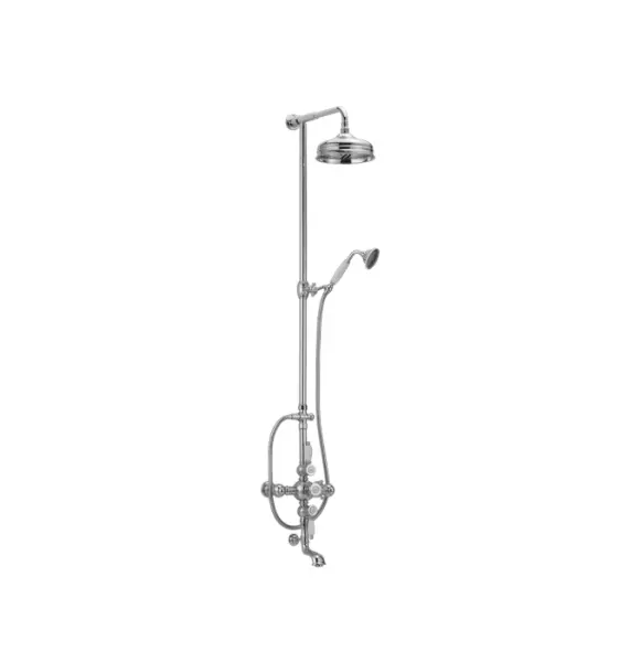 Huber Victorian Thermostatic Bath/Shower Set Stainless Steel 592.VN21H.AC