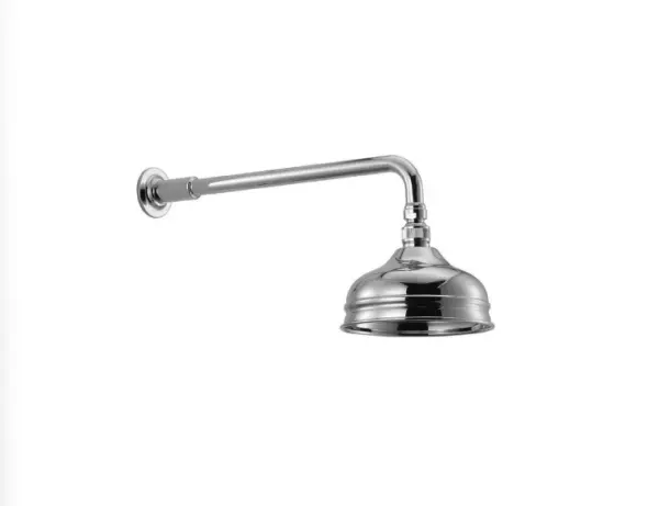 Huber Nostalgic Rain Shower 15cm shower head chrome with wall arm stainless steel 611.01H.AC