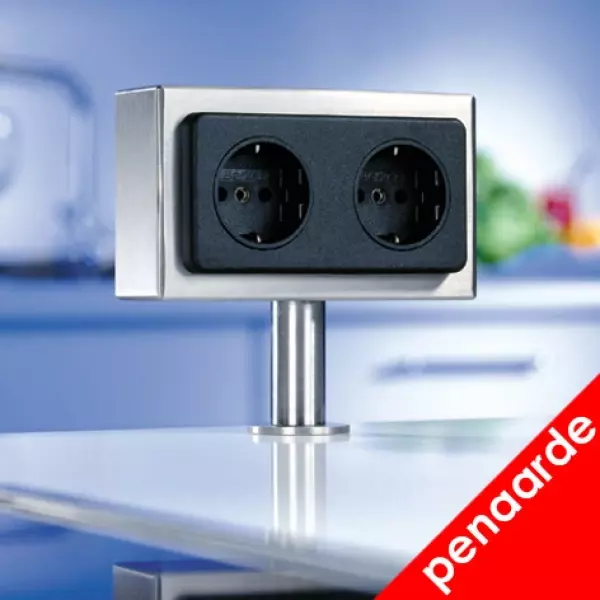 Thebo Kitchen island sockets with 2 outlets, earth pin