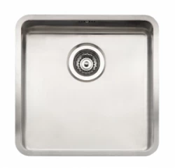 Reginox stainless steel kitchen sink 40x40 25cm high extra deep undermount, inset and flush-mounted 1150431330