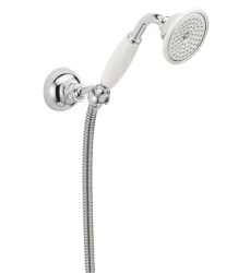 Huber Victorian hand shower with suspension hook and shower hose stainless steel 63.03H.AC