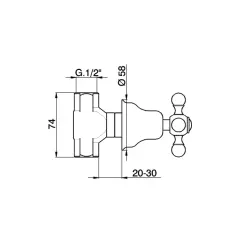 Cisal Arcana Ceramic Stop Valve 1/2" Bronze AC00031027