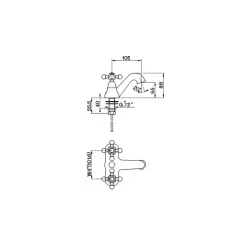 Cisal Arcana Ceramic Washbasin Mixer Chrome AC00095021