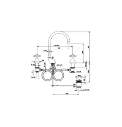 Cisal Arcana Ceramic Washbasin Mixer 3-hole Chrome AC00106021