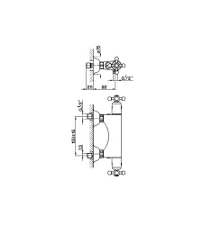 Cisal Arcana Ceramic Thermostatic Shower Mixer Bronze AC00045127