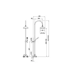 Cisal Arcana Ceramic Shower Column Bronze AC00405127