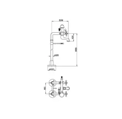 Cisal Arcana Ceramic Pillar Bath Mixer Bronze AC00420027