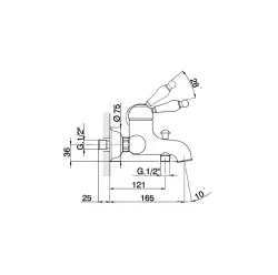 Cisal Arcana Empress Bath Mixer Chrome EM00013021