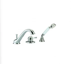 Cisal Arcana Empress 3-hole bath mixer with hand shower Gold EM00126024