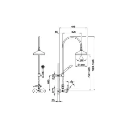 Cisal Arcana Empress Shower Mixer with Shower Set Chrome EM00405021