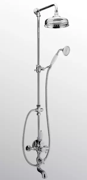 Huber Victorian thermostatic bath/shower set stainless steel 1154958052