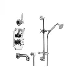 Huber Victorian Thermostatic Built-in Bath-Shower Set Chrome 914.VT01H.CR