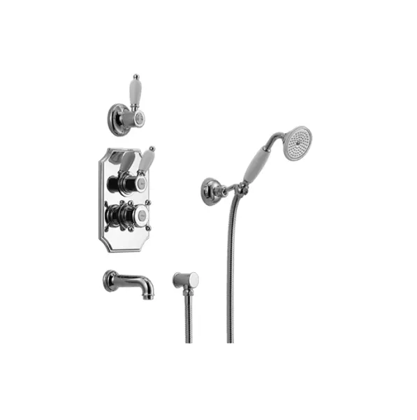 Huber Victorian Thermostatic Built-in Bath-Shower Set Bronze 915.VT01H.BA