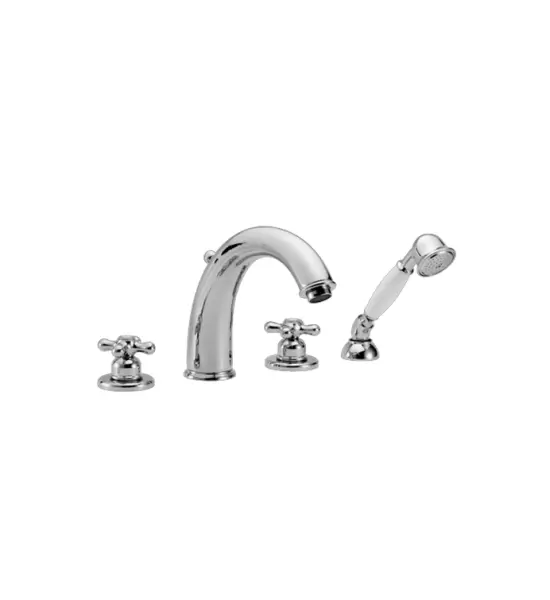 Huber Croisette 4-hole bath rim mixer Thermostatic Gold CST760102G