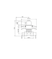 Huber Croisette Built-in Stop Valve Chrome/Gold CS0003107G