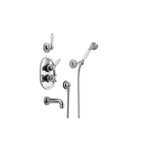 Huber Croisette Built-in Bath Mixer Set Chrome/Gold 915.CS01H.CA