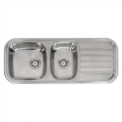 Reginox Regent 25 LUX KGOKG 1.5 Kitchen Sink with drainer Inset B1888RLU08GDS