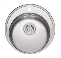 Reginox round stainless steel kitchen sink Moscow OKG Inset with faucet hole R03435