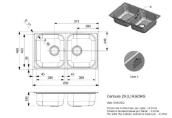 Reginox Centurio 20 double stainless steel kitchen sink flush-mounted B49S5LLU08GDS.9