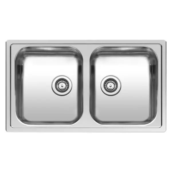 Reginox Centurio 20 double stainless steel kitchen sink flush-mounted B49S5LLU08GDS.9