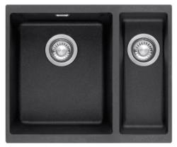 Franke Sirius 2 S2D 160 one and a half 1.5 plastic black kitchen sink 53.5x41cm undermount 125.0252.215