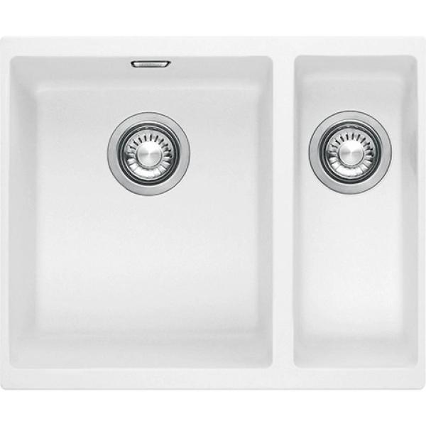 Franke Sirius 2 S2D 160 one and a half 1.5 plastic white kitchen sink 53.5x41cm undermount 125.0252.219