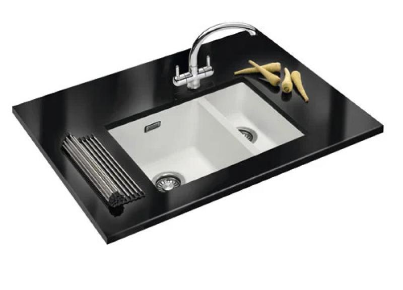 Franke Sirius 2 S2D 160 one and a half 1.5 plastic white sink 53.5x41cm undermount 125.0252.219