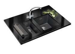 Franke Sirius 2 S2D 110.34 plastic black kitchen sink 34x41cm undermount 125.0252.227