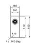 Franke Sirius 2 S2D 110.16 kunstof zwarte spoelbak 16x41cm onderbouw 1156276292