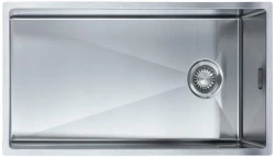 ABK Bingara Extra Large Stainless Steel Sink 80x40cm with Asymmetric Drain, Undermount, Topmount, and Flushmount Installation BIN80LFVI