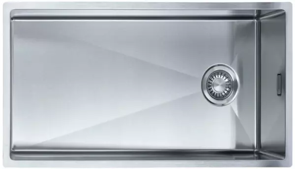 ABK Bingara Extra Large Stainless Steel Sink 80x40cm with Asymmetric Drain, Undermount, Topmount, and Flushmount Installation BIN80LFVI