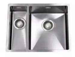 ABK Bingara one and a half stainless steel sink 15x40+34x40 cm flush mount undermount and top mount BIN1534FVI