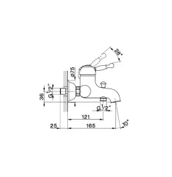 Cisal Arcana Royal Bath Mixer Chrome AY00013021