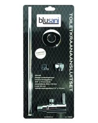 Blusani toilet tap connection set chrome BT01101